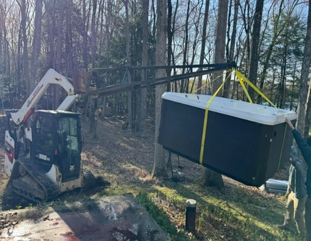 Hot tub removal process